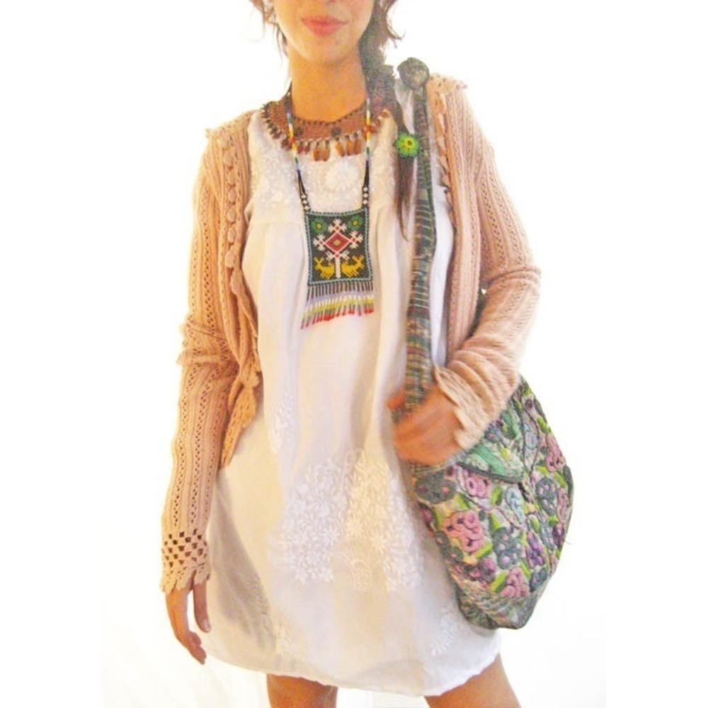 Mexican embroidered dress tunic